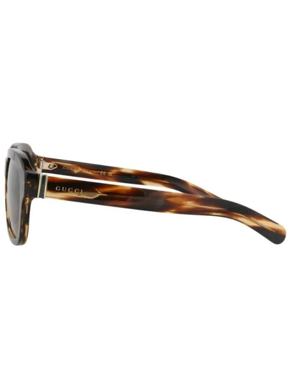 New Gucci Mens Square/Rectangle Havana Havana Brown Fashion Designer Sunglasses